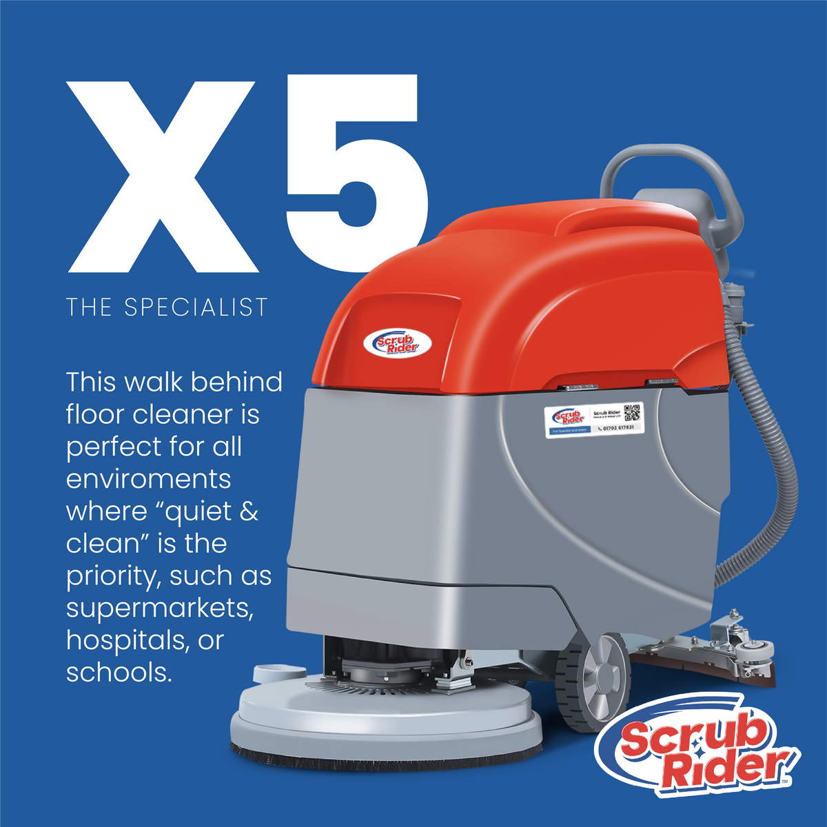 Walk Behind Floor Scrubber X5 | scrubrider
